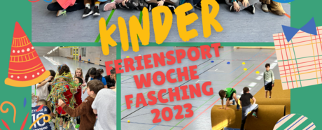 Glückliche Kinder bei der Faschingsferiensportwoche 2023!